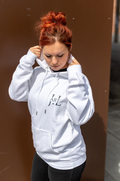 Janina Lorey Damen Hoodie White